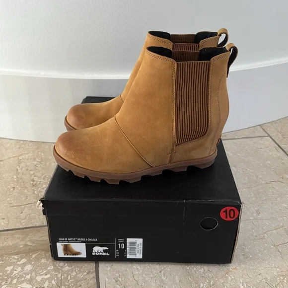 Sorel Joan of Arctic™ Wedge II Chelsea Boot Camel Brown - Picture 3 of 16